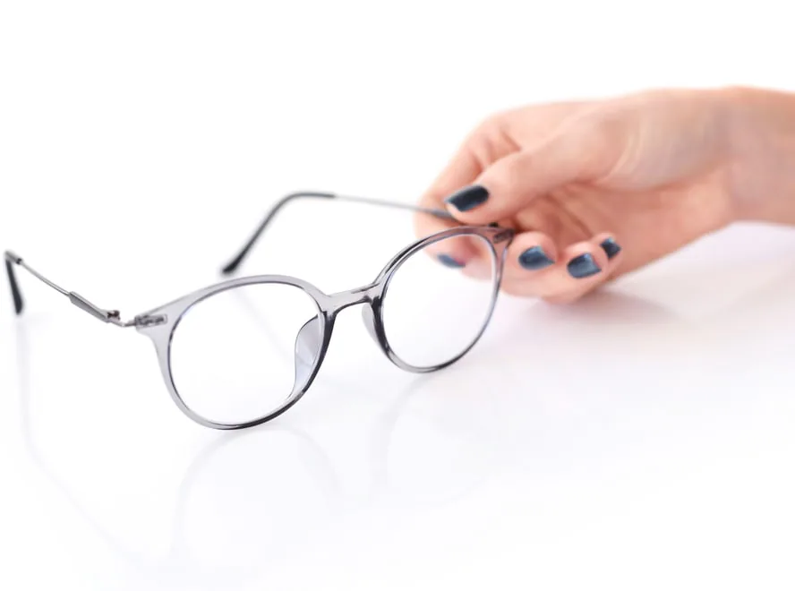 beautiful glasses white female hand