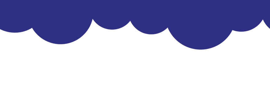 A scalloped band divider