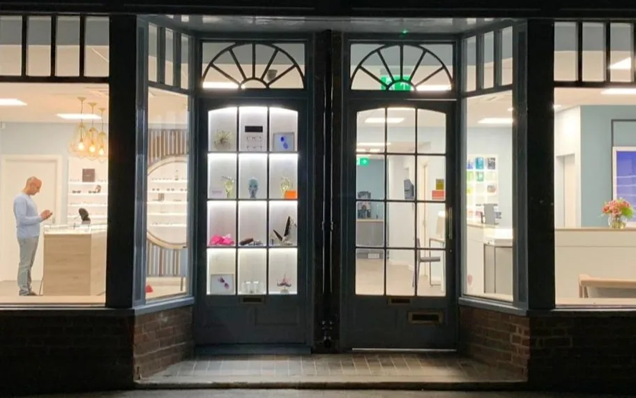 The Skye Optometrists shopfront on Harpenden High Street