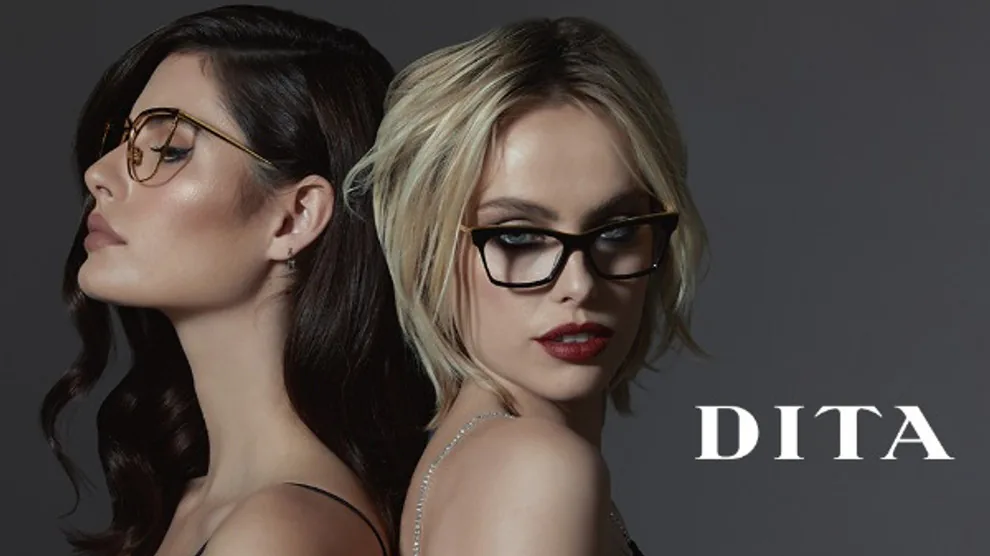 Two models wearing DITA glasses