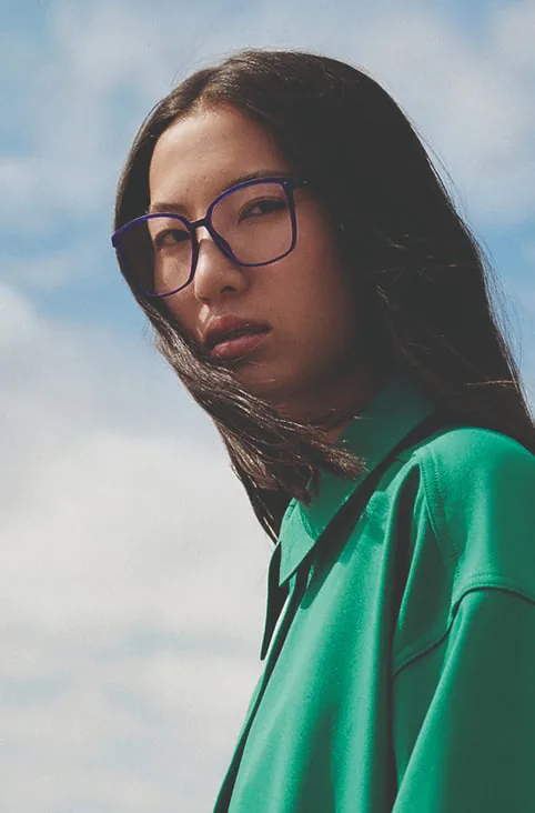 A model wearing glasses