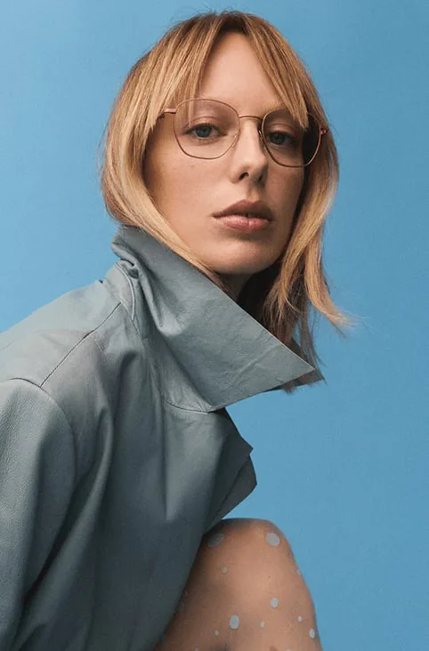 A model wearing Orgreen glasses