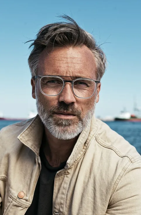 A model wearing glasses