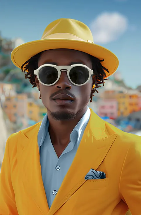A model wearing sunglasses