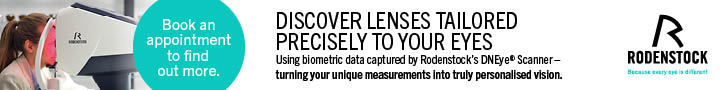Rodenstock: discover lenses tailored precisely to your eyes, using biometric data captured by the DNEye Scanner. Book an appointment to find out more
