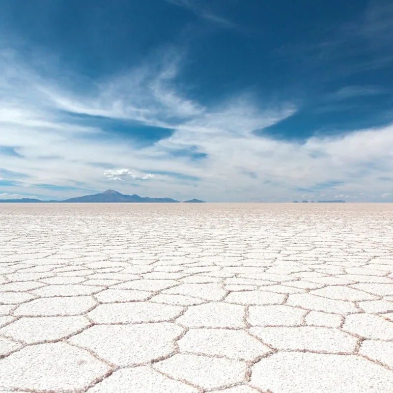 A salt flat landscape